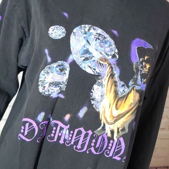 Diamond Supply Co. Long Sleeve Reaper See You in Hell Graphic Print Sleeves SZ M - Picture 6 of 11